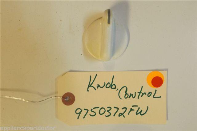 KITCHENAID STOVE 9750372FW Knob, Control wht used part KITCHENAID STOVE 9750372FW Knob, Control wht used part